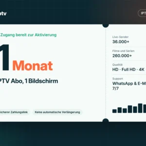 IPTV Abo 1 Monat – 1 Bildschirm – Grafik zum Net-IPTV-Paket