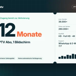 IPTV Abo 12 Monate – 1 Bildschirm – Grafik zum Net-IPTV-Paket