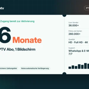 IPTV Abo 6 Monate – 1 Bildschirm – Grafik zum Net-IPTV-Paket